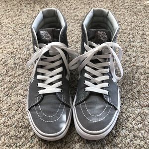 Vans Frost Grey Canvas SK8-HI (8 women/6.5 men)
